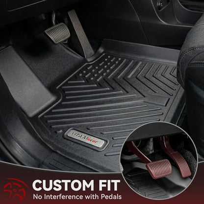 YITAMOTOR Floor Mats Fit for Hyundai Palisade 2020-2025 7/8 Seats, TPE All Weather Car Protection Floor Liners Palisade Accessories, 1st & 2nd & 3rd Row & Backrest Mat & Cargo Liner, Black - style: 2020-2025 Palisade Full Set