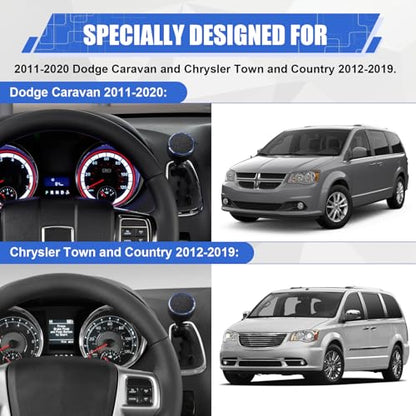 Shift Lever Knob Cap Black Compatible with 2011-2020 Dodge Caravan 2012-2019 Chrysler Town and Country, Automatic Transmission Shift Shifter Lever Knob Cap (1Pc Cap only)