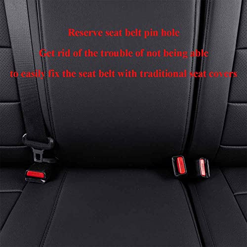 EKR Custom Fit Tacoma Rear Car Seat Covers for Toyota Tacoma 2016 2017 2018 2019 2020 2021 2022 2023 Double Cab/Crew Cab - Second Row Only,Faux Leather(Black) - color: Leather (Black), size: 2016-2023 Tacoma,4DR-Only 2nd Row