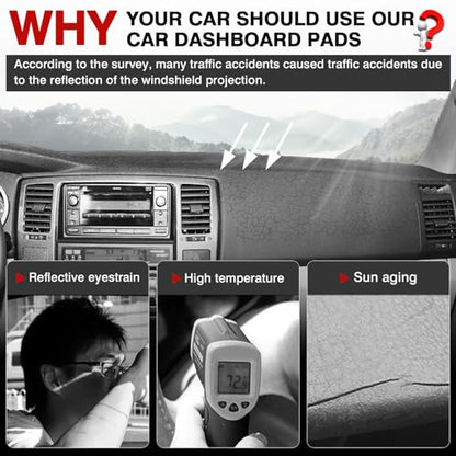 Autorder Dashboard Cover Mat for Toyota 4Runner 2003 2004 2005 2006 2007 2008 2009 Accessories Dash Cover Upgrade Velvet Dash Mat Sunshade Glare UV Rays Protector (Without Dash Speaker) - size: 2003-2009 Toyota 4Runner