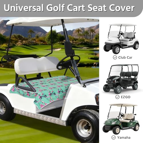 Golf Cart Seat Covers, Universal Golf Cart Seat Towel Blanket for Yamaha, EZGO, Club Car, Icon and More 2-Seat Carts, 100% Microfiber Keeps Seat Comfortable and Clean - color: teal