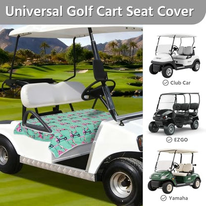 Golf Cart Seat Covers, Universal Golf Cart Seat Towel Blanket for Yamaha, EZGO, Club Car, Icon and More 2-Seat Carts, 100% Microfiber Keeps Seat Comfortable and Clean - color: teal