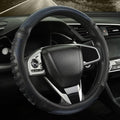 14 inch Steering Wheel Cover Great Grip with 3D Honeycomb Hole, Anti-Slip Sporty Design, Small 13.5-14 inch(Black with Blue) - color: Black with Blue, size: Round-Small[13.5''-14'']