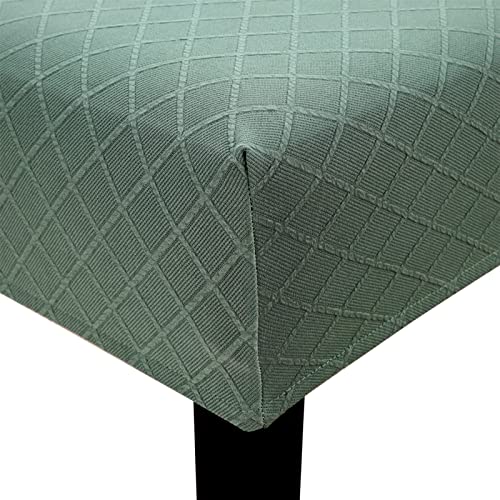 Fuloon Stretch Jacquard Dining Bench Cover - Anti-Dust Removable Bench Slipcover Washable Seat Cushion Protector for Bedroom, Kitchen, Hotel, Banquet (Dark Green) - color: Dark Green