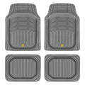 Cat® CAMT-9014 (4-Piece) Heavy Duty Deep Dish Rubber Floor Mats, Trim to Fit for Car Truck SUV & Van, All Weather Total Protection Durable Liners - color: Gray, style: CAMT-9014