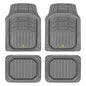Cat® CAMT-9014 (4-Piece) Heavy Duty Deep Dish Rubber Floor Mats, Trim to Fit for Car Truck SUV & Van, All Weather Total Protection Durable Liners - color: Gray, style: CAMT-9014