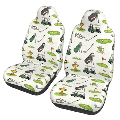 Golf Front Seat Covers 2 Pack, Vehicle Seat Protector Car Mat Covers, Fit Most Bucket Seats - color: Golf