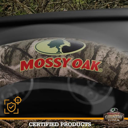 Mossy Oak Full Camo Steering Wheel Cover - Made from Premium Leather, Universal Fit for 14 1/2 to 15 inches - Official Licensed Product - Green Color - color: GREEN