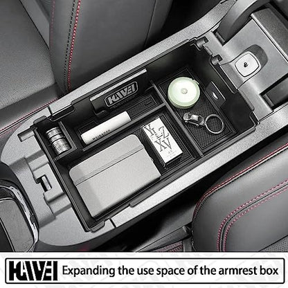 Center Console Organizer Tray Compatible with Chevy Equinox 2018 2019 2020 2021 2023 2024 Accessories, Armrest Insert Secondary Storage Box (Not Fit 2025 2026) Black Trim - color: black