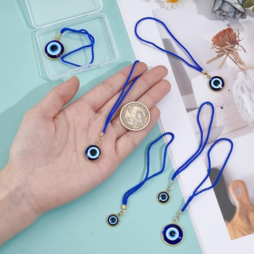 NBEADS 6 Pcs 3 Styles Evil Eye Car Hanging Ornament, Evil Eye Rear View Mirror Car Charm Turkish Blue Eye Car Accessories for Car Decoration Wedding Party Christmas Favors Gift