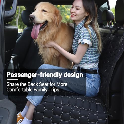 Dog Car Seat Cover for Trucks, Dog Seat Cover for Back Seat Protector F150 Ram 1500, Waterproof Dog Hammock for Truck with Mesh Window Heavy Duty Seat Cover for F-Series/GMC Sierra/Silverado