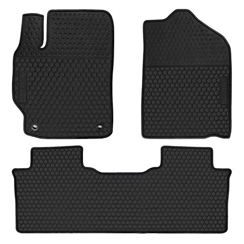 Car Rubber Floor Mat for Toyota Camry 7th 2012-2013-2014-2015-2016-2017 Custom Fit Full Black Rubber Car Floor Liners Set All Weather Protection Heavy Duty Odorless - color: Full Black, size: 2012-2017 Version