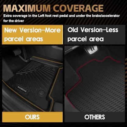 Naibeve Floor Mats for 2010 2011 2012 Toyota 4Runner-All Weather Custom for Toyota 4Runner Floor Mats & Cargo Mats & Backrest Mats Waterproof Interior Accessories - size: 6)4Runner|2010-2012