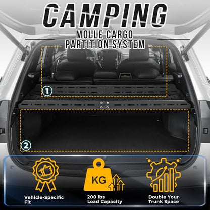 Rear Trunk Cargo Storage Racks for 2025 2026 Subaru Forester Accessories, Heavy Duty Trunk Cargo Basket Tray, Luggage Carrier Trunk Shelf (200 Lbs, Black)