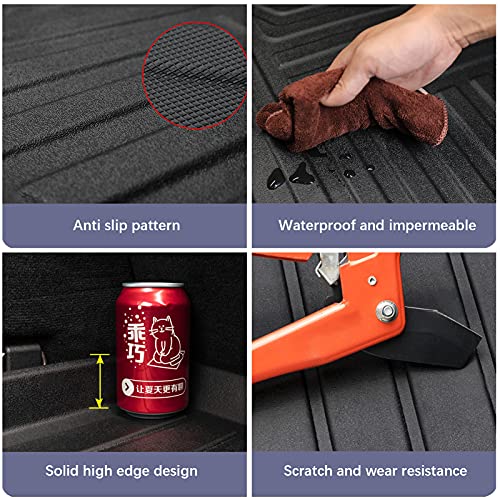 Elsetyler Custom Fit for Cargo Liner 2020-2024 2025 2026 BMW X6 - Black TPE All Weather Heavy Duty Waterproof Rear Cargo Tray Trunk Floor Mat Protector - color: 2020-2025 BMW X6