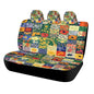 Floral Patchwork Quilt Universal Car Seat Cover Automotive Seat Covers Compatible Universal Fit for SUV Van Trucks - size: Rearseat128x78x52cm
