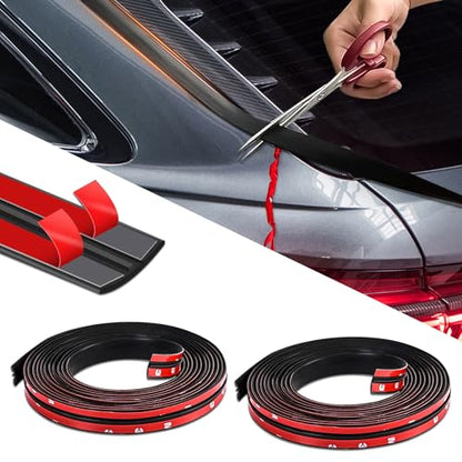 2 Pieces Windshield Rubber Seal Windshield Trim Stripping, Car Weather Stripping, Waterproof Rubber Edge Trim, 22 Ft T Shape Sealing Strip Universal for Car Front Rear Windshield