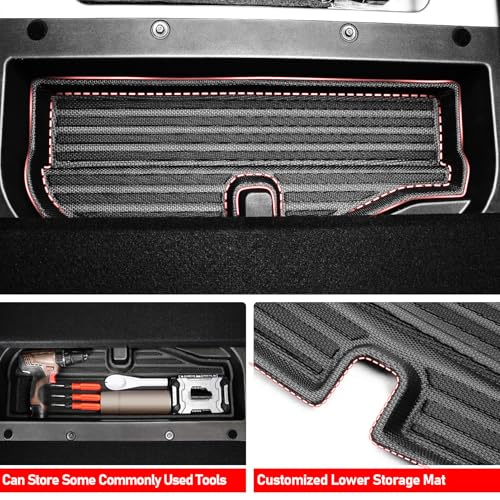 Seat Back Cover and Cargo Liner Protector Compatible for 4-Door Ford Bronco,All-Weather Cargo Mat for Bronco Accessories 2021 2022 2023 2024 2025(Trunk Mat+Backrest Mats+Lower Trunk Mat)
