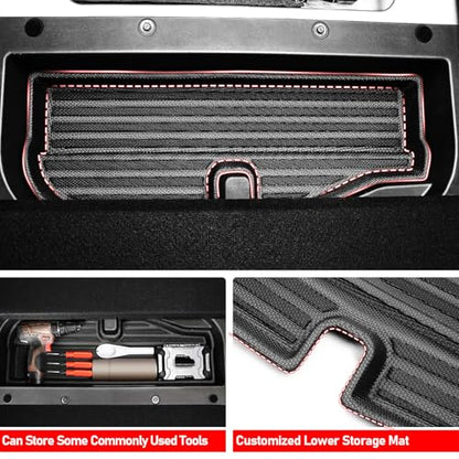 Seat Back Cover and Cargo Liner Protector Compatible for 4-Door Ford Bronco,All-Weather Cargo Mat for Bronco Accessories 2021 2022 2023 2024 2025(Trunk Mat+Backrest Mats+Lower Trunk Mat)