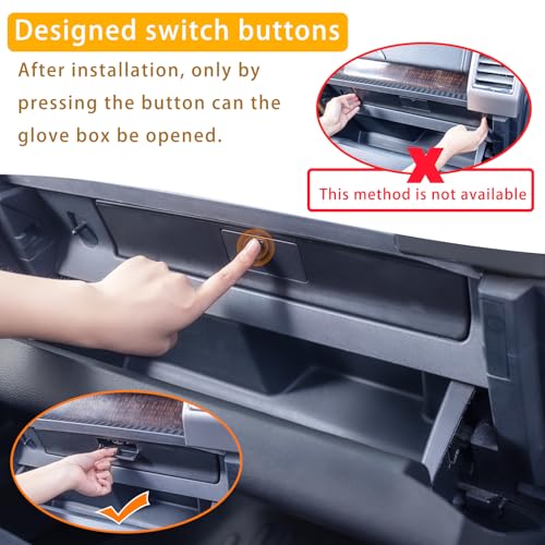 Glove Box Organizer Compatible with 2015-2020 Ford F150 Accessories Interior Hidden Glove Storage Compartment Organizer Tray ABS Materials - size: 15-20 F150