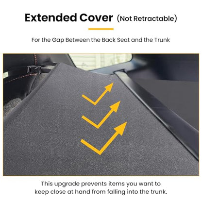 Cargo Cover for Honda CRV 2026 2025 2024 2023, Retractable Cargo Trunk Cover for Honda CRV 2023-2026 (Leather - Extension & Straps) - style: Leather - Extension & Straps