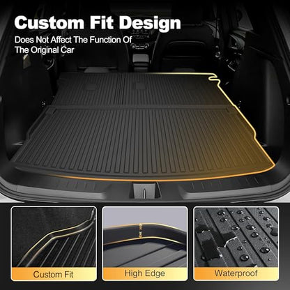AOMSAZTO Cargo Liner and Backrest Mat for Chevy Trailblazer 2021-2026 (Only Fit Cargo in Upper Deck Position) - Custom Fit All Weather Car Trunk Mat for Chevrolet Trailblazer FWD & AWD - size: Trailblazer 2021-2026