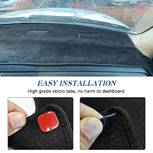 Black Dashboard Cover Dash Cover Mat Compatible with 2002-2005 Dodge Ram 1500,2003-2005 2500/3500(Ram 02-05) - size: 2002-2005 Ram