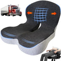 Memory Foam Seat Cushion for Long Sitting,Chair Pads,L-Shaped Ergonomic Design for Office Chair & Truck Drivers,Improve Comfort During Prolonged Sitting(Black Gray)