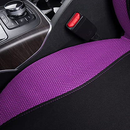 Flying Banner Butterfly car seat Covers ful Set Fashion Universal Lady Woman Female Rear Bench Split Colorized (2 Fronts, Purple) - color: Purple, size: 2 Fronts