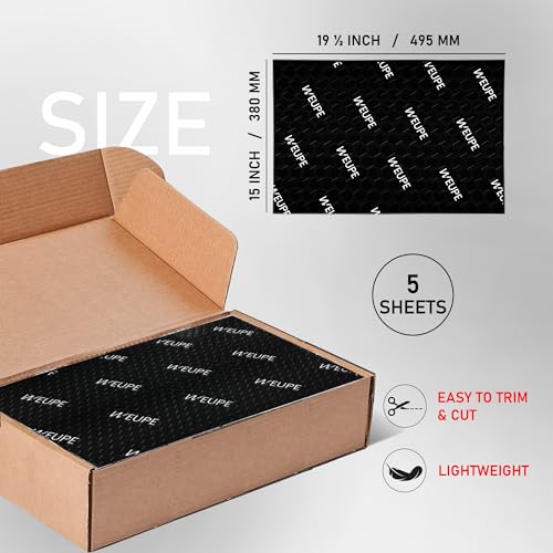 Sound Deadening Mat for Cars, 80 mil 5 sqft, Butyl Automotive Sound Deadener, Noise Insulation Dampening Material for Car Trunk, Speaker, Door, Floor and Ceiling, Black - style: Black - 5 sq ft