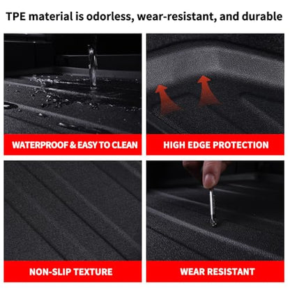 Cargo Mat & Backrest Mats for 2023-2025 Mazda CX-5 - TPE Trunk Liner with Rear Backrest Protection, Custom Fit, All Weather Waterproof for Mazda CX-5 Accessories - size: 2023-25|Mazda CX-5|Cargo Liner