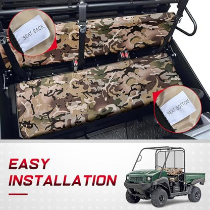 Mule Seat Cover, UTV Front Bench Seat Cover Fit for Mule 3000 3010 3020 4000 4010 2001-2024,1680D Oxford Fabric Waterproof Camo