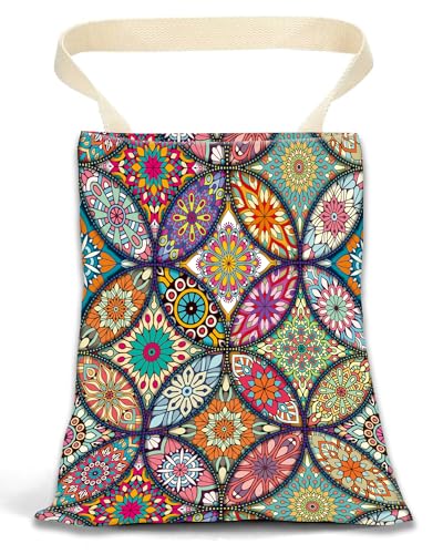 Car Garbage Can, Car Trash Bag, Car Garbage Bag, Hanging Car Trash Can for Car Accessories, Vehicle, Travelling, Camping, Cute Car Back Seat Organizer, Luxury Mandala Pattern - color: Luxury Mandala Pattern
