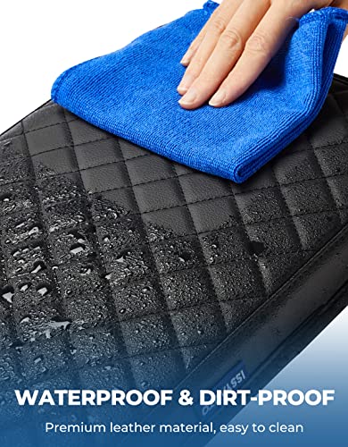 ISSYAUTO Center Console Cover Armrest lid Cover Compatible with 2009-2014 F150, Leather Arm Rest Covering for Car, Well-Make Durable Middle Console Cover Armrest Box Protective Cover - color: Leather[Full Cover the Console], size: 2009-2014 F150