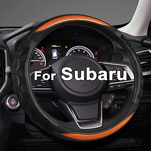 GIANT PANDA Steering Wheel Cover for Subaru Forester, Car Steering Wheel Cover for Subaru Outback and Crosstrek - Orange - color: Orange