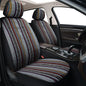 Baja Saddle Blanket Car Seat Covers, Boho Striped Woven Front Seat Protectors, Breathable & Washable Interior Covers, Universal Fit for Most Cars SUVs Trucks, Airbag Compatible, Red, 8 pcs. - color: RED