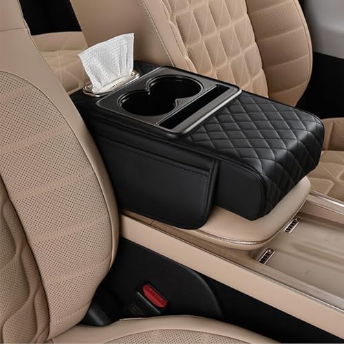 Multifunctional Car Armrest Cushion,5-in-1 Car Center Console Cover,Arm Rest Cover for Car,Car Armrest Storage Box, Car Accessories Center Console Organizers for Most Cars (Style A) - style: Style A