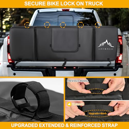 Himal Outdoors Tailgate Pad for Mountain Bike, Tailgate Protection Pad with Tool Pockets, Fits Most Truck Carries Up to 5 Bikes - color: Small for 5 bikes