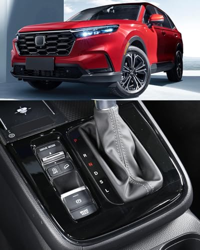AntBooBoo for Honda CRV 2023 2024 2025 2026 Central Control Gear Shift Protective Panel, Interior Cover Trim Accessory for CR-V LX EX EX-L, Sport Hybrid, Sport Touring Hybrid-Gloss Black - color: Gloss black, size: panel
