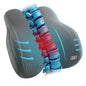 Skechers Memory Foam Lumbar Pillow,Lumbar Support Pillow for Office, Chair Lower Back Pain Relief Lumbar Pillow, Ergonomic Design Back Support Pillow for Office Chair, Car, Home, Travel,Gray