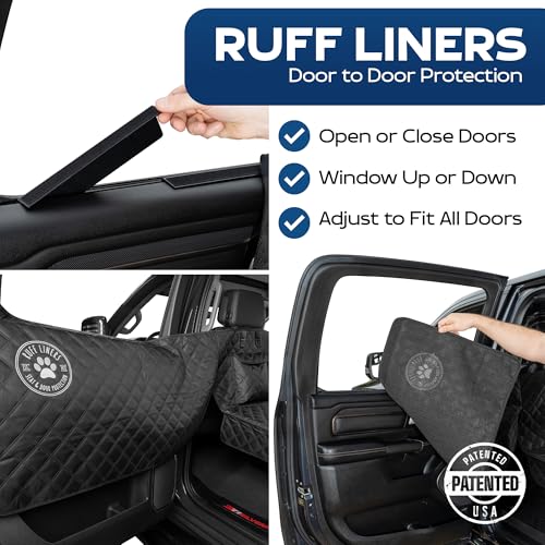 XL Back Seat Extender for Dogs, Black – As Seen on Shark Tank – Flat Bridge Platform for Full-Size Trucks, Stable Base, 400lb Support, Waterproof – Rigid Back Seat Cover for Dogs