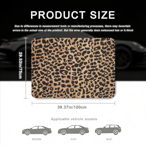 Car Trunk Mat - Universal Size 29" x 39", Leopard Print Pattern Cargo Liner, Car Accessory for SUVs/Sedan/Wagons, Durable Protective Mat, Trunk Liner for Families/Travel Enthusiasts - style: Leopard Print-3