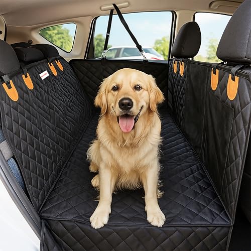Back Seat Extender for Dogs Hard Bottom - Sturdy Dog Hammock for Car, Holds 400lbs Seat Cover for Dogs, with Seatbelt (No Foam) - color: No Foam