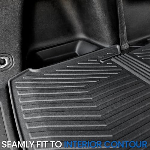 Cargo Mat Backrest Mats for 2021-2025 2026 Jeep Grand Cherokee L (3rd Row Manual & Power Fold), All Weather TPE Trunk Mat Cargo Liner Car Accessories (L | Cargo Mat+3rd Row Backrest Mats) - style: Grand Cherokee L | 2021-2026 | Cargo Mat+3rd Row Backrest