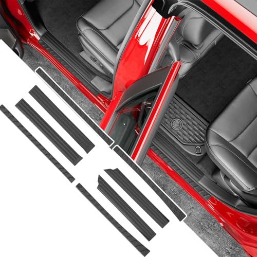 powoq 8Pcs Door Sill Protectors Compatible with 2019-2026 Dodge Ram 1500 Door Sill Guard Threshold Protector Entry Guard Replacement for 2019-2026 Dodge Ram 1500 Accessories - size: Compatible with 2019-2026 Dodge Ram 1500