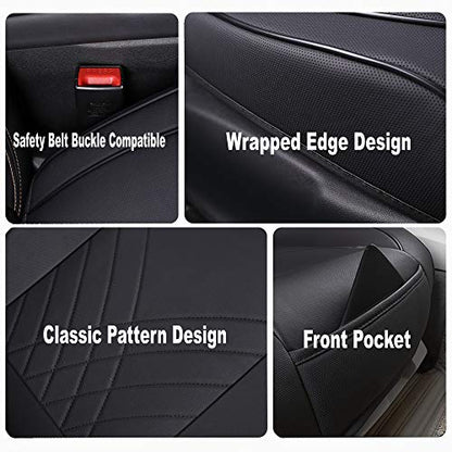kingphenix Car Seat Cover: Easy to Install, Fits Most Cars, Vans, Trucks, and SUVs – Black - color: Black