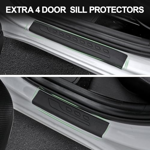 Floor Mats for 2021-2026 Hyundai Elantra (Not for Hybrid) & Elantra N, TPE All Weather Durable Floor Liners Door Sill Guards for Hyundai Elantra Gas Accessories