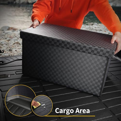 Floor Mats & Cargo Liner & Backrest Mat for 2025 2026 Nissan Kicks SV/SR (Not for S), All Weather Automotive TPE Floor Liners Set Anti-Slip Waterproof Accessories