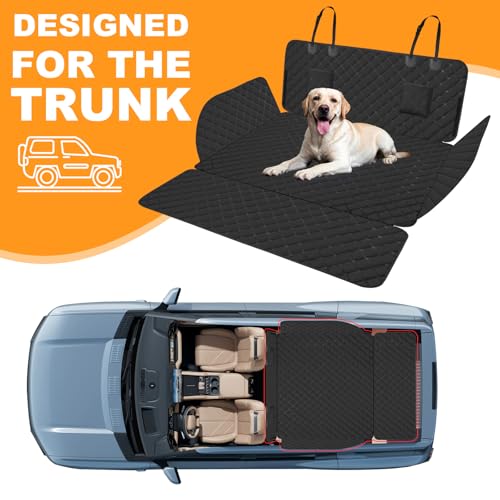 SUV Cargo Liner for Dogs, Waterproof Pet Cargo Cover Dog Seat Mat for SUVs Sedans Vans with Bumper Flap Protector, Non-Slip, Large Size Universal Fit