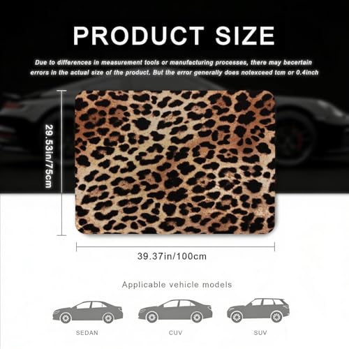 Car Trunk Mat - Universal Size 29" x 39", Leopard Print Pattern Cargo Liner, Car Accessory for SUVs/Sedan/Wagons, Durable Protective Mat, Trunk Liner for Families/Travel Enthusiasts - style: Leopard Print-1